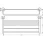 Hansgrohe Logis Universal - Porte-serviette multi-barres, longueur 600 mm, chrome 41720000
