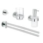 Grohe Essentials - Ensemble d’accessoires pour salle de bains 4 en 1, chrome 40846001