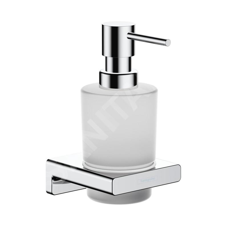 Hansgrohe AddStoris - Distributeur de savon avec support, verre mat / chrome 41745000