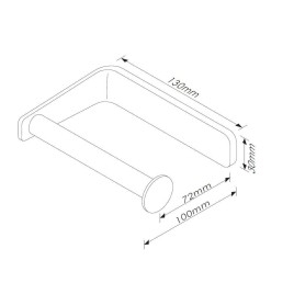 kielle Vega - Porte-papier toilette, noir mat 40418004