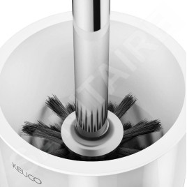 Keuco Reva - Brosse WC murale avec support, verre mat / chrome 12864019000