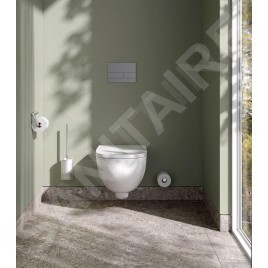Keuco Reva - Brosse WC murale avec support, verre mat / chrome 12864019000