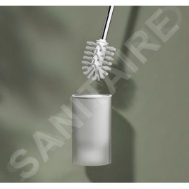 Keuco Reva - Brosse WC murale avec support, verre mat / chrome 12864019000