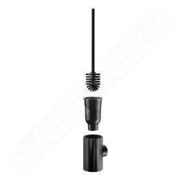 Keuco Reva - Brosse WC murale avec support, noir mat 12864379000