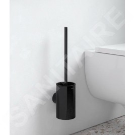 Keuco Reva - Brosse WC murale avec support, noir mat 12864379000