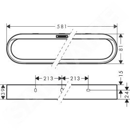 Hansgrohe WallStoris - Porte-serviettes, noir mat 27926670