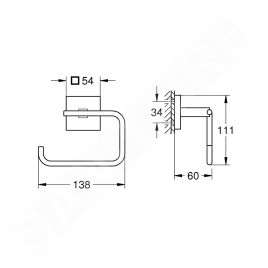 Grohe QuickFix Start Cube - Porte-papier de toilette, chrome 40978000