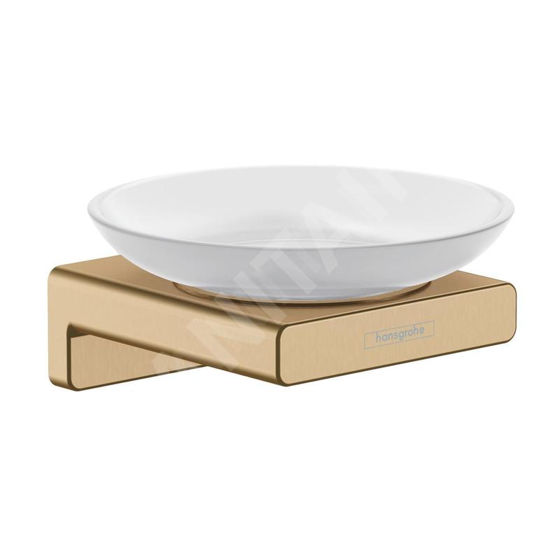 Hansgrohe AddStoris - Porte-savon avec support, verre mat / bronze brossé 41746140