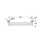 Grohe QuickFix Start Cube - Porte-serviettes double, chrome 41104000