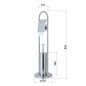 Aqualine Samba - Porte-rouleau toilette avec brosse de toilette à poser, chrome SB131 Aqualine Samba - Porte-rouleau toilette avec brosse de toilette à poser, chrome SB131