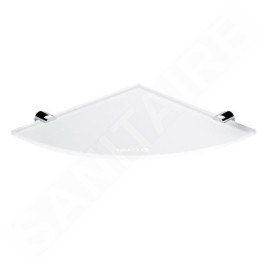 Nimco Bormo - Étagère d'angle, verre mat / chrome BR 11091RB-26