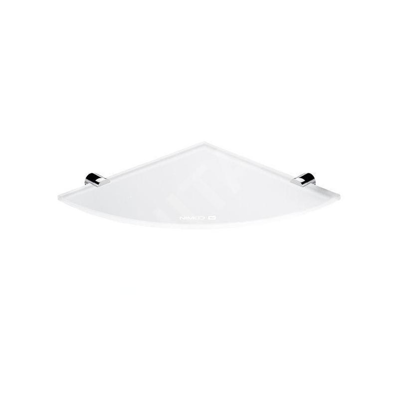 Nimco Bormo - Étagère d'angle, verre mat / chrome BR 11091RB-26