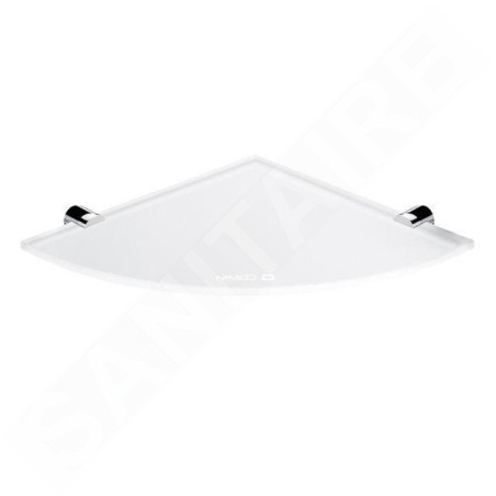 Nimco Bormo - Étagère d'angle, verre mat / chrome BR 11091RB-26
