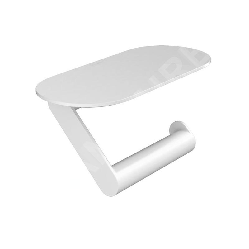 Hansgrohe WallStoris - Porte-papier toilette avec étagère, blanc mat 27928700