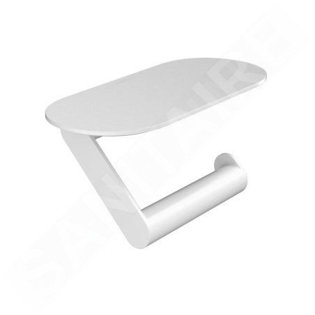 Hansgrohe WallStoris - Porte-papier toilette avec étagère, blanc mat 27928700
