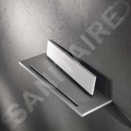 Keuco Edition 400 - Étagère avec raclette à vitre, longueur 328 mm, argenté/blanc 11559170000