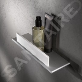 Keuco Edition 400 - Étagère avec raclette à vitre, longueur 328 mm, argenté/blanc 11559170000