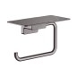 Hansgrohe AddStoris - Porte-papier toilette avec étagère, chrome noir brossé 41772340