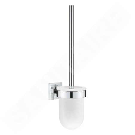 Grohe QuickFix Start Cube - Brosse de toilette avec support mural, verre/chrome 40977000