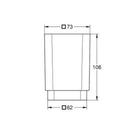Grohe Selection Cube - Gobelet, blanc satiné daVinci 40783000