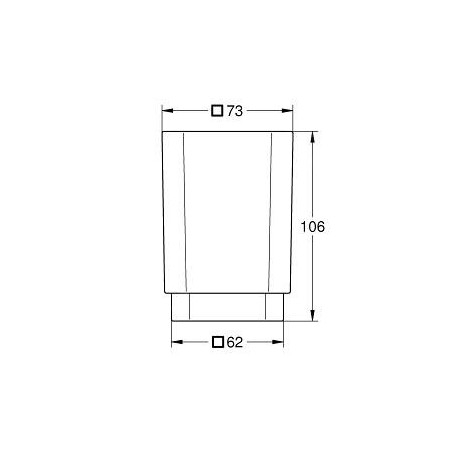 Grohe Selection Cube - Gobelet, blanc satiné daVinci 40783000