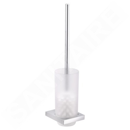 Keuco Edition 11 - Brosse WC avec support, verre dépoli/chrome 11164019000
