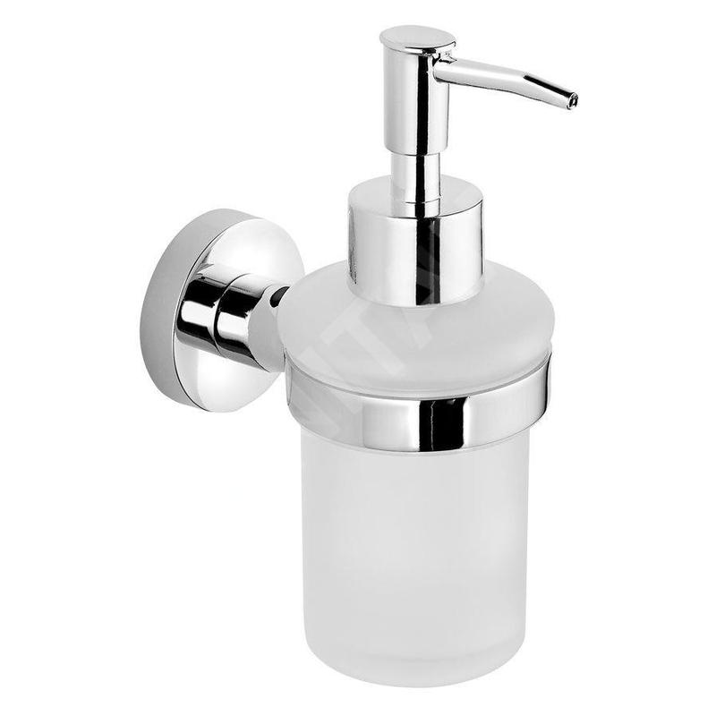 Aqualine Samba - Distributeur de savon avec support, verre mat/chrome SB119