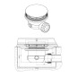 Polysan Siphons - Siphon de receveur de douche DN 40 mm, pour receveur MIRAI, blanc 73181