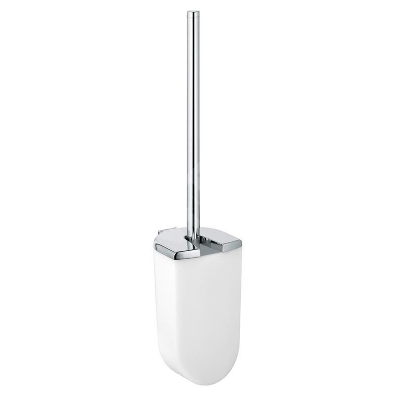 Keuco Elegance - Brosse de toilette avec support, blanc/chrome 11664010100