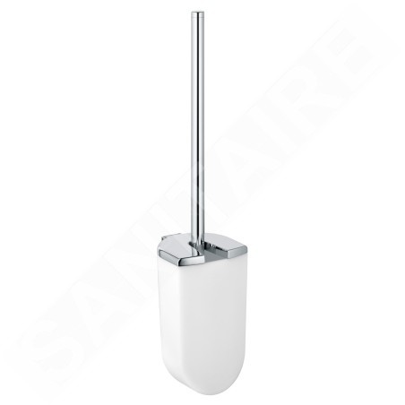 Keuco Elegance - Brosse de toilette avec support, blanc/chrome 11664010100