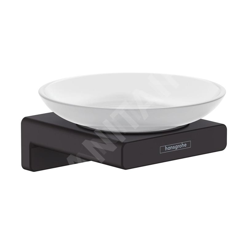 Hansgrohe AddStoris - Porte-savon avec support, verre mat / noir mat 41746670