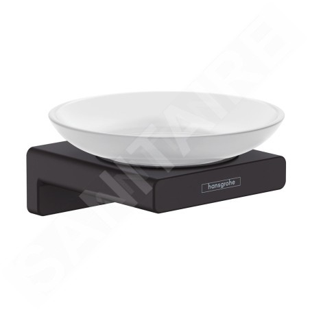 Hansgrohe AddStoris - Porte-savon avec support, verre mat / noir mat 41746670