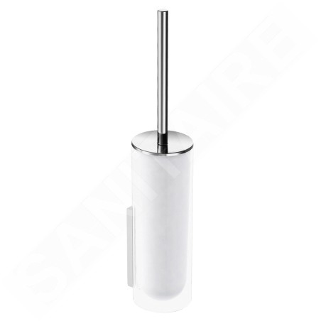 Keuco Edition 400 - Brosse de toilette avec support, verre dépoli/chrome 11564019000