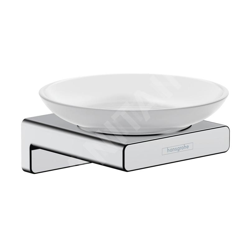 Hansgrohe AddStoris - Porte-savon avec support, verre mat / chrome 41746000