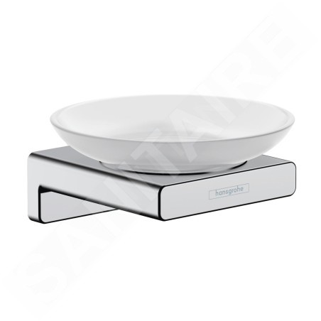 Hansgrohe AddStoris - Porte-savon avec support, verre mat / chrome 41746000