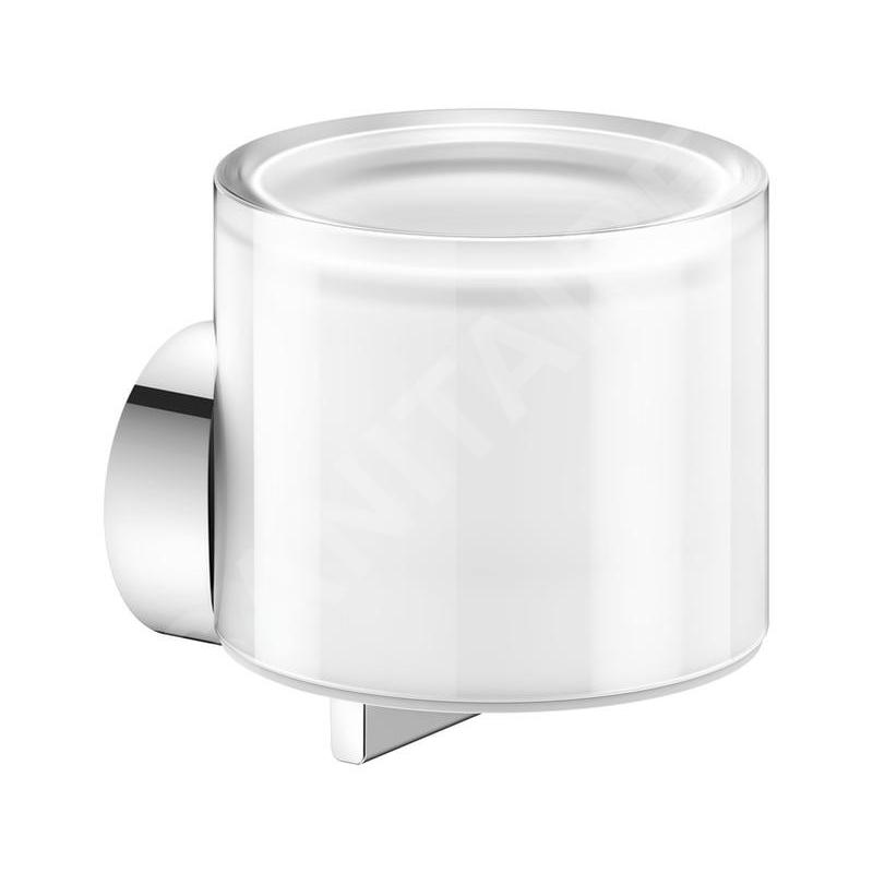 Keuco Reva - Distributeur de savon avec support, verre mat / chrome 12852019000