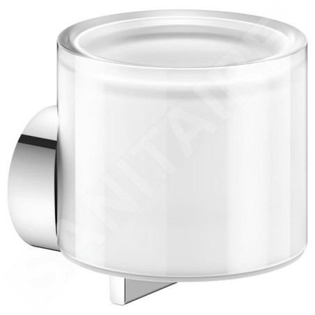 Keuco Reva - Distributeur de savon avec support, verre mat / chrome 12852019000