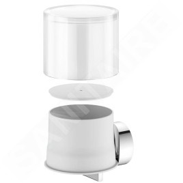 Keuco Reva - Distributeur de savon avec support, verre mat / chrome 12852019000