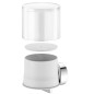 Keuco Reva - Distributeur de savon avec support, verre mat / chrome 12852019000