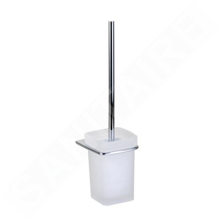 kielle Vega - Brosse WC murale avec support, verre mat/chrome 40518000