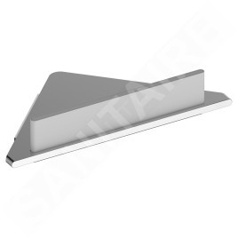 Keuco Edition 400 - Étagère d'angle avec raclette à vitre, argenté/blanc 11557170100