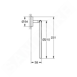 Grohe BauCosmopolitan - Porte-serviettes, chrome 40460001