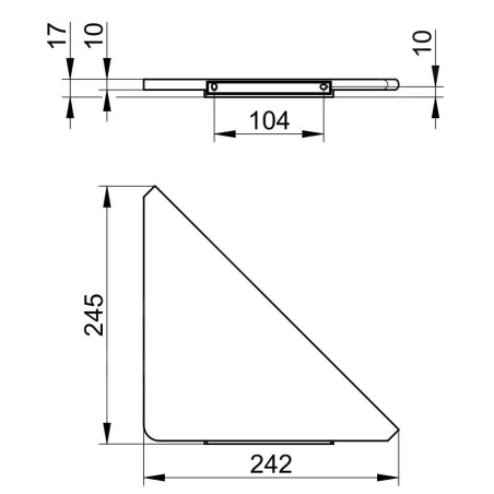 Keuco Edition 400 - Étagère d'angle, argenté 11557170000