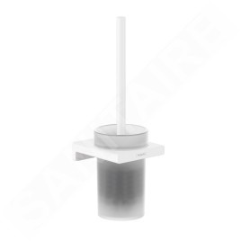 Hansgrohe AddStoris - Brosse WC murale, verre mat / blanc mat 41752700