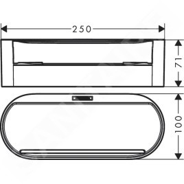 Hansgrohe WallStoris - Corbeille de rangement profonde, noir mat 27912670