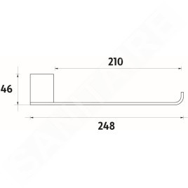 Nimco Kibo - Porte-serviettes, longueur 250 mm, chrome Ki 14060g-26