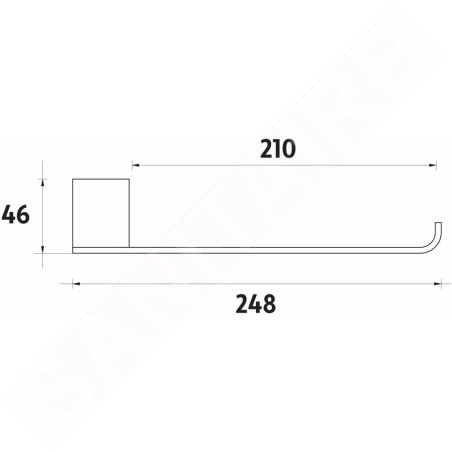 Nimco Kibo - Porte-serviettes, longueur 250 mm, chrome Ki 14060g-26
