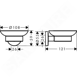 Hansgrohe Logis Universal - porte-savon, verre/chrome 41715000