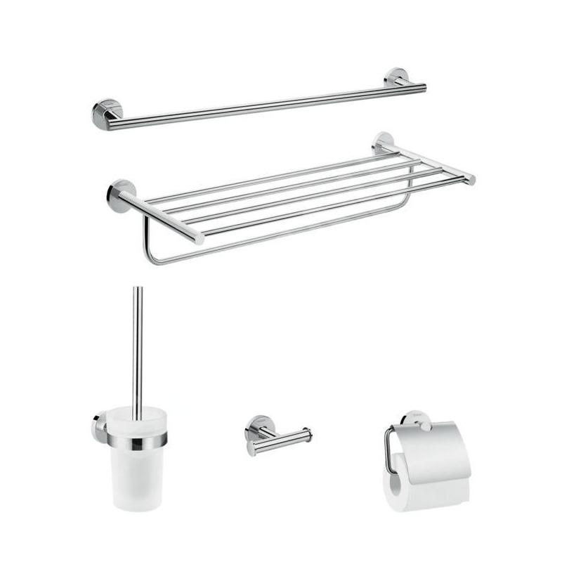 Hansgrohe Logis Universal - Ensemble d’accessoires pour salle de bains, chrome 41728000