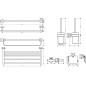 Hansgrohe Logis Universal - Ensemble d’accessoires pour salle de bains, chrome 41728000